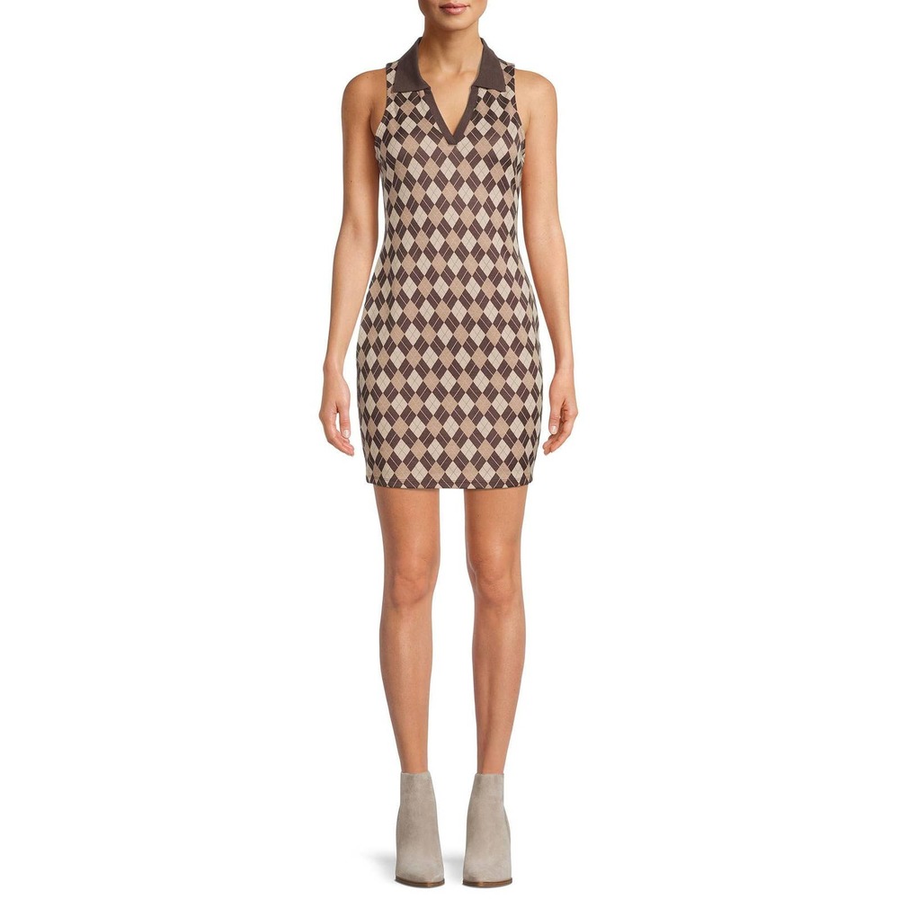 Madden NYC Sleeveless Polo Dress, Size Large